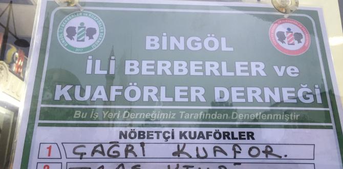 Bingöl’de Berberler ‘Nöbetçi’ Sistemine Geçti