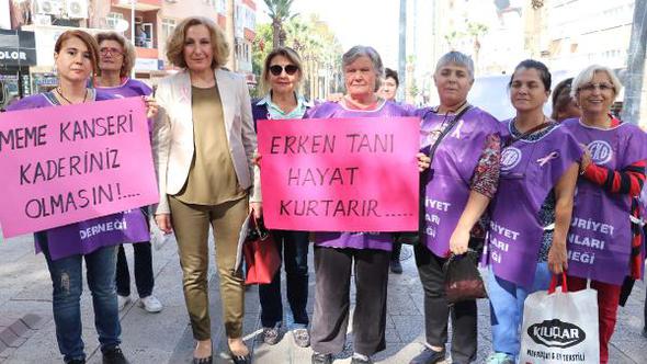 Cumhuriyet kadınları meme kanserine dikkat çekti